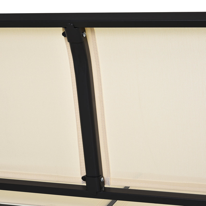 Dondolo d Giardino 2 Posti in Metallo e Tessuto Traspirante  Beige