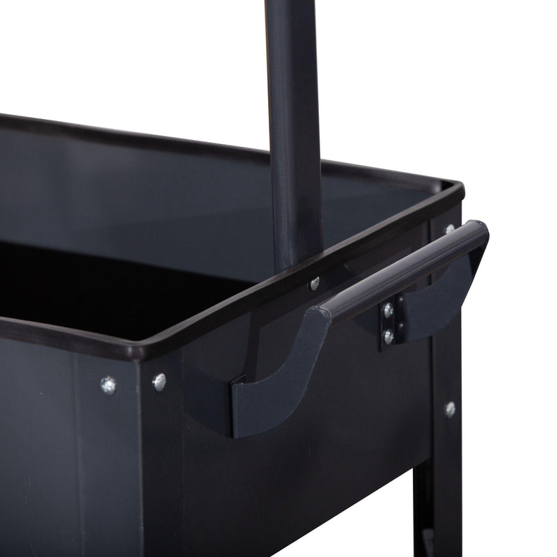 Fioriera da Giardino 90x51x100 cm con Lampada LED  Grigio Scuro