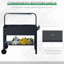 Fioriera da Giardino 90x51x100 cm con Lampada LED  Grigio Scuro