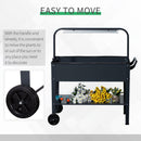 Fioriera da Giardino 90x51x100 cm con Lampada LED  Grigio Scuro