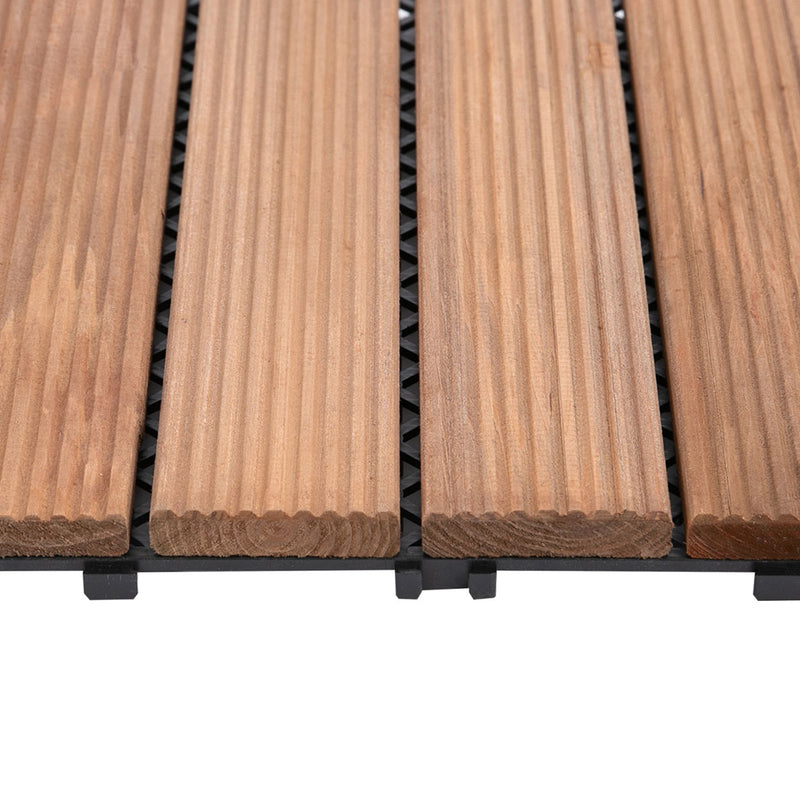 Pavimentazione da Esterno Incastrabile 27 Mattonelle in Legno  Marrone