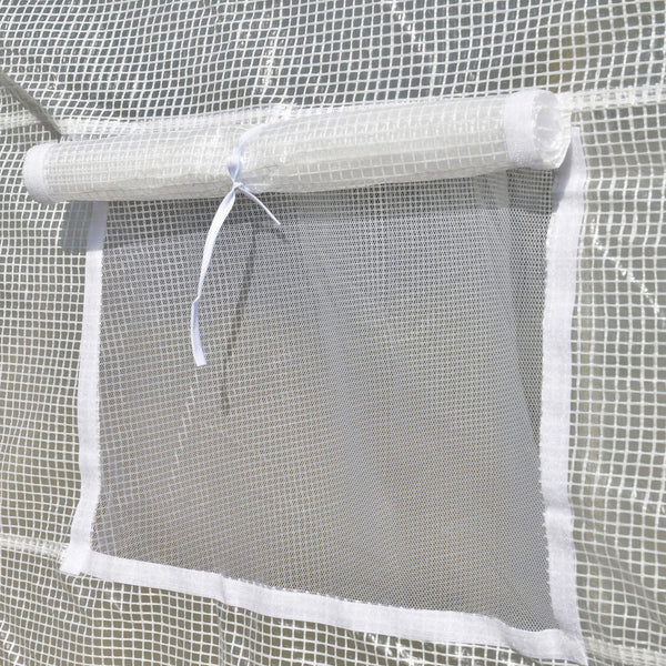 Gartengewächshaus 240 x 180 x 200 cm aus Stahl und weißem PE acquista