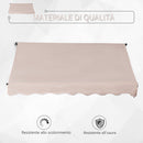 Tenda da Sole Avvolgibile 2x1,5m  Beige
