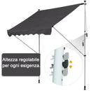 Tenda da Sole Avvolgibile 2x1,5m  Grigia