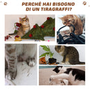 Albero Tiragraffi per Gatti 61x41x96 cm con Corda di Juta  Beige