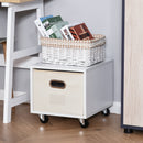 Cassettiera Portadocumenti da Ufficio 36x40x35 cm con Ruote  Bianca