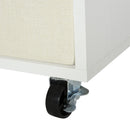 Cassettiera Portadocumenti da Ufficio 36x40x35 cm con Ruote  Bianca