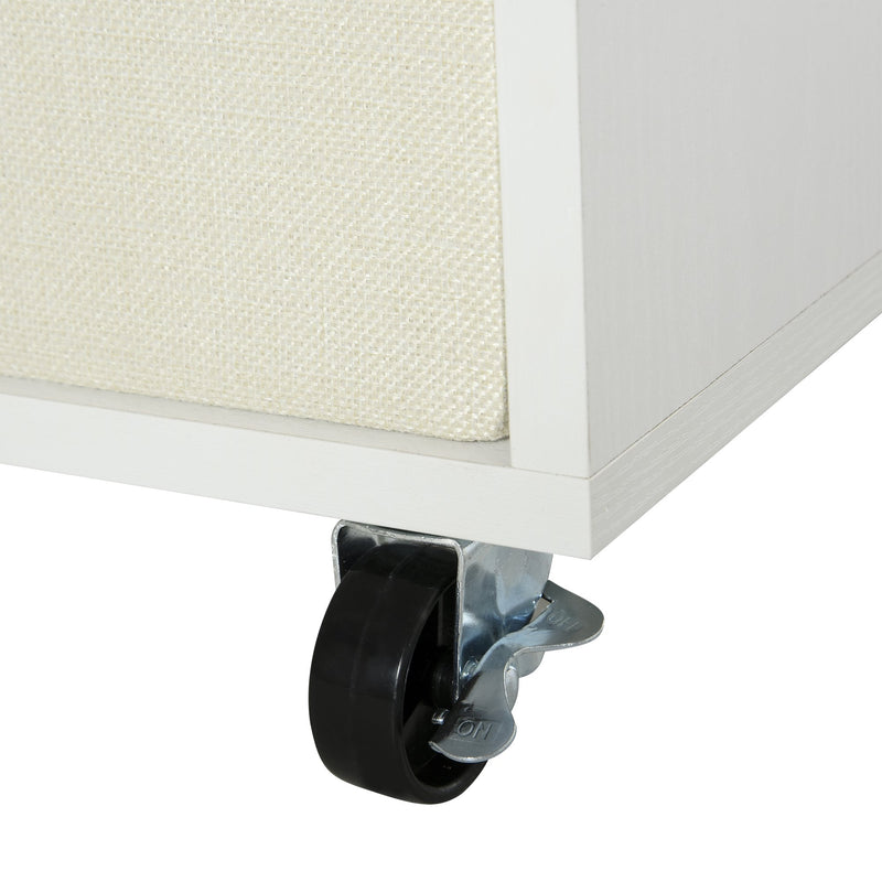 Cassettiera Portadocumenti da Ufficio 36x40x35 cm con Ruote  Bianca