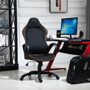 Sedia da Gaming Girevole Reclinabile in Tessuto  Marrone