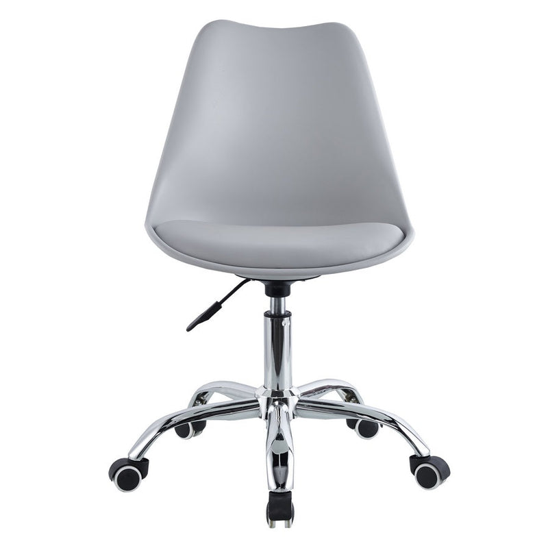 Sedia da Ufficio Operativa in Polipropilene e Similpelle Grigia