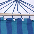 Amaca da Giardino 100x200 cm in Policotone e Legno di abete Blu e Turchese