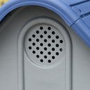 Cuccia per Cani Taglia Piccola 59x75x66 cm in Plastica Blu e Grigia