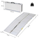 Rampa per Sedia a Rotelle Pieghevole Max 270 Kg in Alluminio Antiscivolo