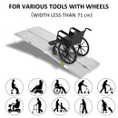 Rampa per Sedia a Rotelle Pieghevole Max 270 Kg in Alluminio Antiscivolo