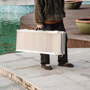 Rampa per Sedia a Rotelle Pieghevole Max 270 Kg in Alluminio Antiscivolo