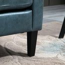 Divano 2 Posti 122x72x74 cm in Tessuto Grigio-Azzurro