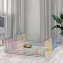 Recinto Recinzione per Animali Domestici 8pz 69x69x23 cm in Metallo Multicolor