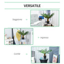 Pianta Artificiale Palma Tropicale H60 cm con Vaso Verde