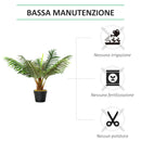 Pianta Artificiale Palma Tropicale H60 cm con Vaso Verde