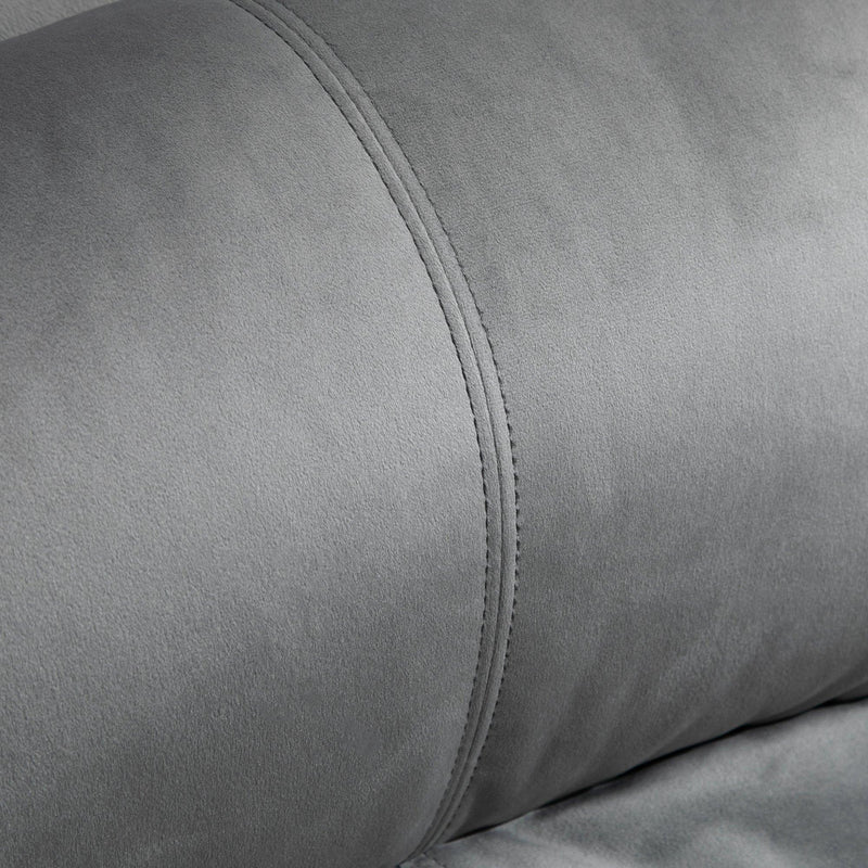 Poltrona Relax Reclinabile Manuale in Tessuto Grigio