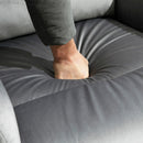 Poltrona Relax Reclinabile Manuale in Tessuto Grigio