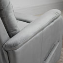 Poltrona Relax Reclinabile Manuale in Tessuto Grigio