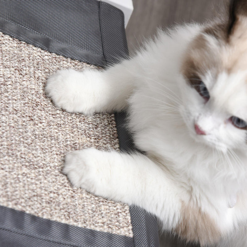 Cuccia per Gatti 41x41x39 cm con Tiragraffi Bianca