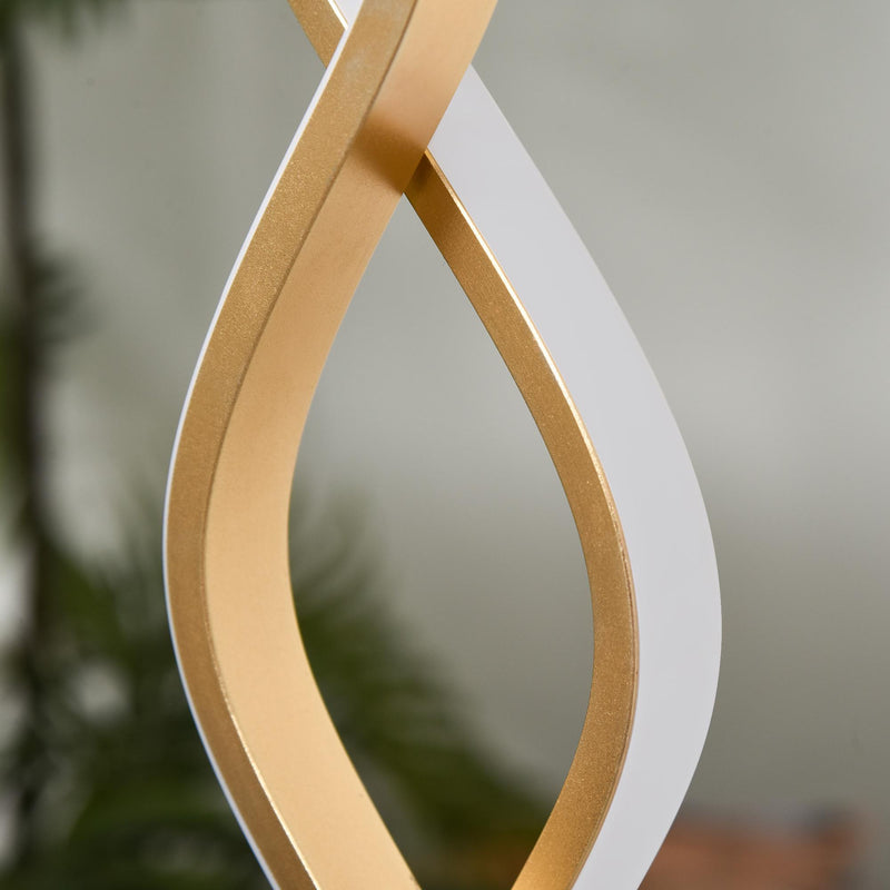 Lampada da Comodino Abat Jour a LED 12W Ø12,5x45 cm Oro