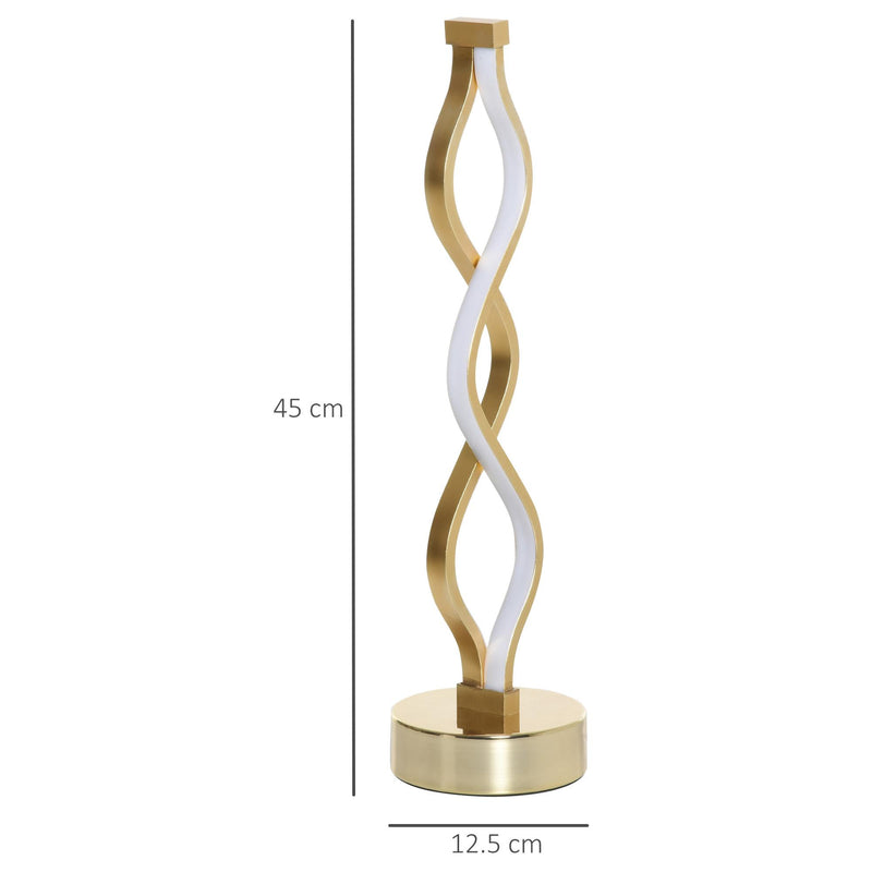 Lampada da Comodino Abat Jour a LED 12W Ø12,5x45 cm Oro