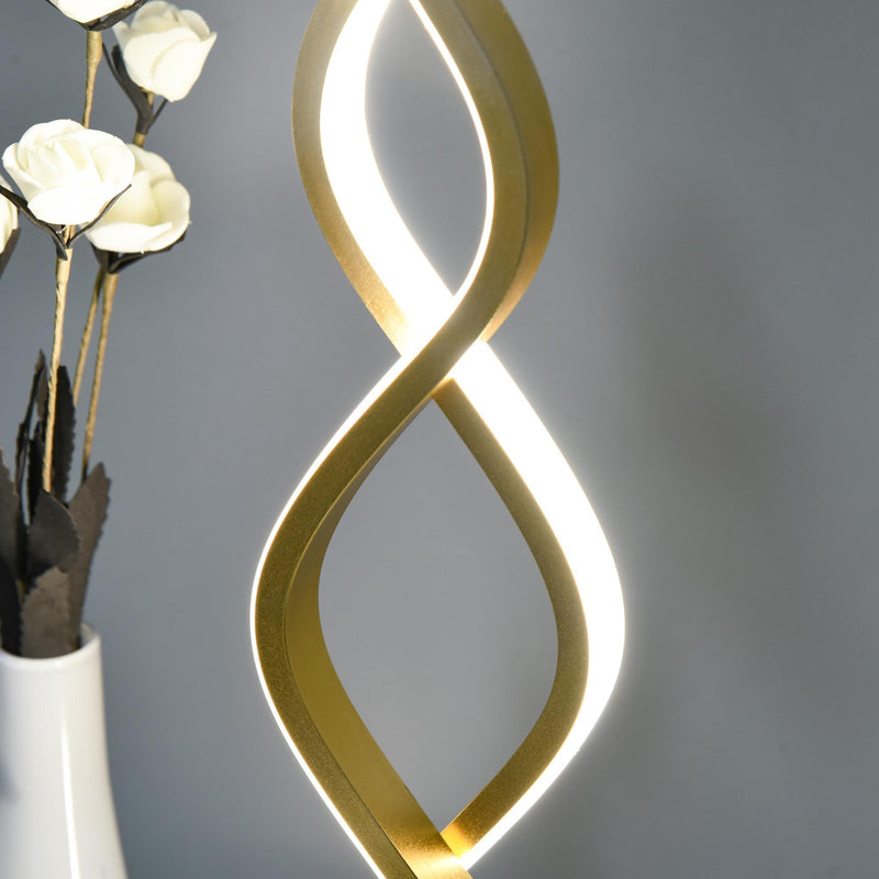 Lampada da Comodino Abat Jour a LED 12W Ø12,5x45 cm Oro