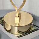 Lampada da Comodino Abat Jour a LED 12W Ø12,5x45 cm Oro