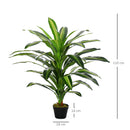 Pianta Artificiale Dracena H110 cm con Vaso Verde