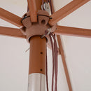 Ombrellone da Giardino 2x1,5 m Palo Ø38 mm in Legno Beige