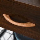 Mobiletto da Cucina 3 Cestelli 1 Cassetto 60x40x86,3 cm in Metallo Marrone e Nero