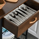 Mobiletto da Cucina 3 Cestelli 1 Cassetto 60x40x86,3 cm in Metallo Marrone e Nero