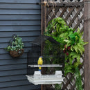 Gabbia per Uccelli 51x40x67 cm in Metallo Bianca