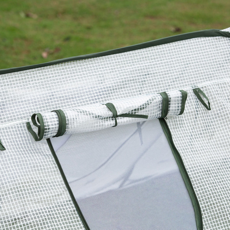 Serra da Giardino Pieghevole 240x120x75 cm in Polietilene Bianca