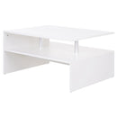 Tavolino Basso 90x60x42 cm in Truciolato Bianco