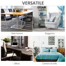 Tavolino Basso 90x60x42 cm in Truciolato Bianco