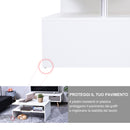 Tavolino Basso 90x60x42 cm in Truciolato Bianco