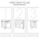 Tavolo Pieghevole Salvaspazio 104x76x73,7 cm in Legno Truciolare Bianco