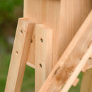 Fioriera da Giardino con Mulino 80x44x154 cm in Legno Naturale