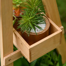 Fioriera da Giardino con Mulino 80x44x154 cm in Legno Naturale