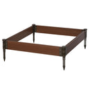 Letto per Orto Fioriera 100x100x15 cm in Plastica Marrone