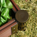 Letto per Orto Fioriera 100x100x15 cm in Plastica Marrone