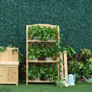 Portapiante Fioriera da Giardino 4 Ripiani 67x33x123 cm in Legno Naturale