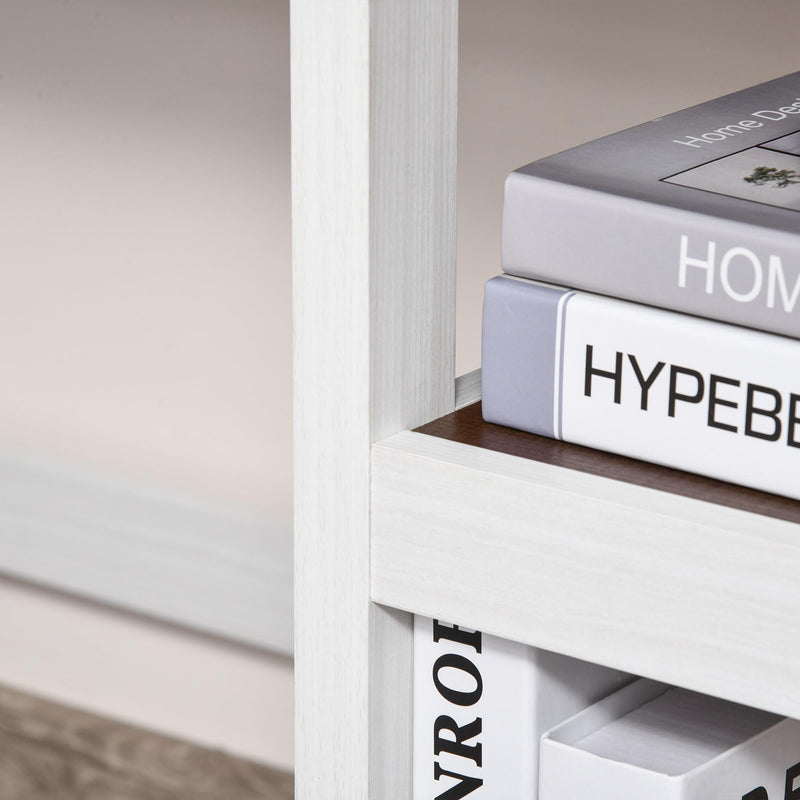 Scrivania da Ufficio Porta PC 110x48x76,2 cm in MDF Noce Scuro e Bianco