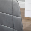 Sedia Poltrona Operativa da Ufficio in Tessuto Vellutato Grigio