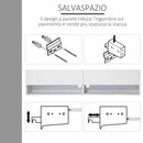 Mobile TV Sospeso 140x32x31 cm in Legno Truciolare Grigio