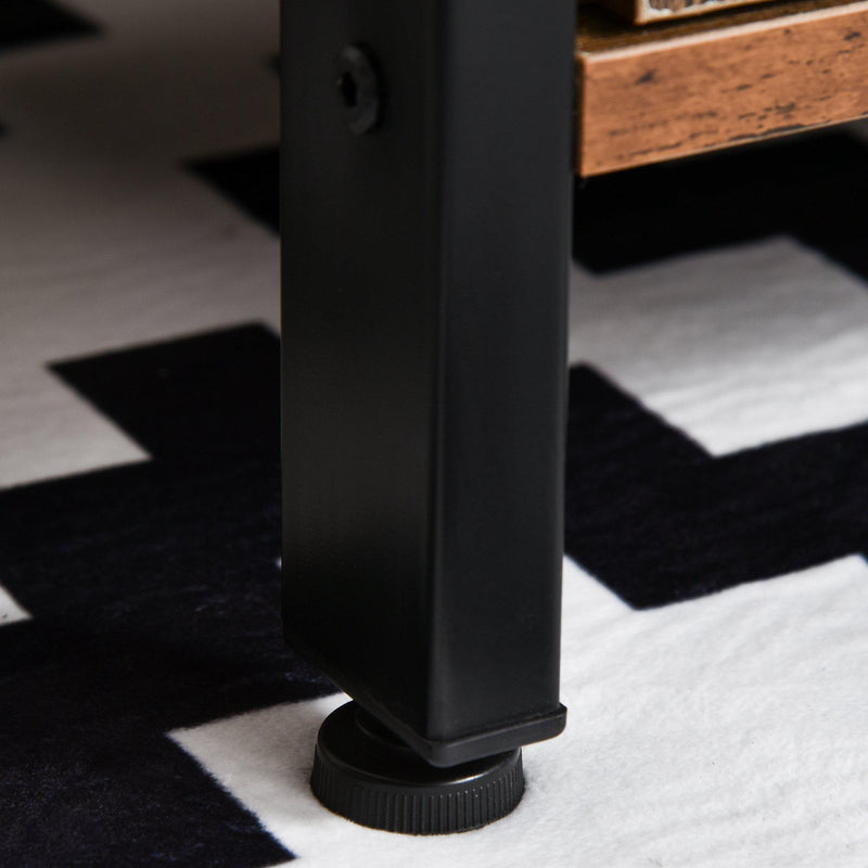 Libreria Moderna 3 Ripiani e Armadietto 70x30x120 cm in Metallo e Legno Truciolare Marrone